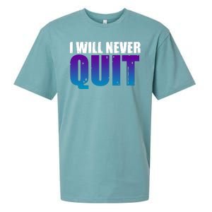 I Will Never Quit Suicide Prevention Sueded Cloud Jersey T-Shirt