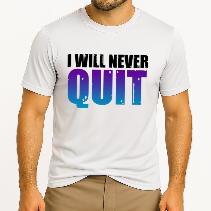 I Will Never Quit Suicide Prevention Cooling Performance Crew T-Shirt