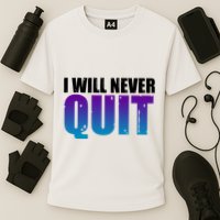 I Will Never Quit Suicide Prevention Cooling Performance Crew T-Shirt
