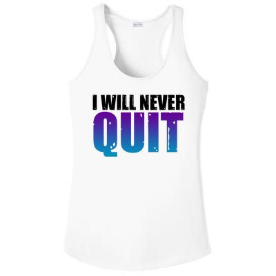 I Will Never Quit Suicide Prevention Ladies PosiCharge Competitor Racerback Tank