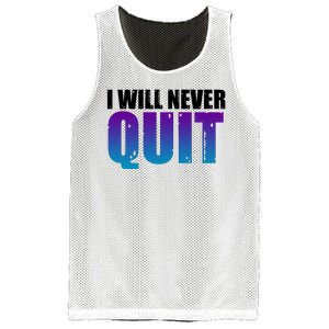 I Will Never Quit Suicide Prevention Mesh Reversible Basketball Jersey Tank