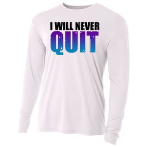 I Will Never Quit Suicide Prevention Cooling Performance Long Sleeve Crew