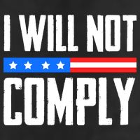 I Will Not Comply No Mandates American Flag Medical Freedom Adult Drive Performance Visor