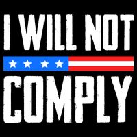 I Will Not Comply No Mandates American Flag Medical Freedom Cropped Pullover Crew