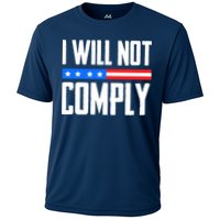 I Will Not Comply No Mandates American Flag Medical Freedom Cooling Performance Crew T-Shirt