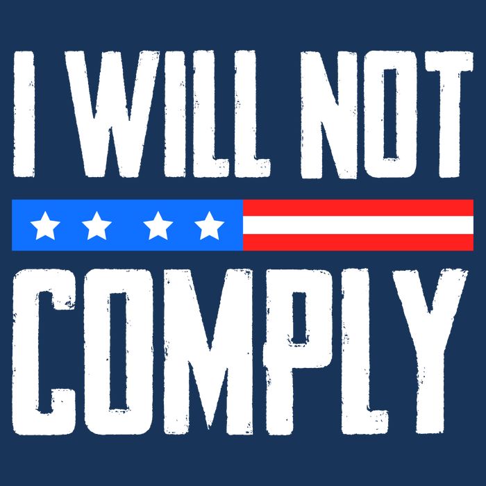 I Will Not Comply No Mandates American Flag Medical Freedom Sustainable Knit Beanie
