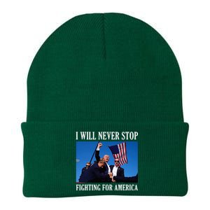 I Will Never Stop Fighting For America Knit Cap Winter Beanie