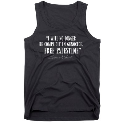 I Will No Longer Be Complicit In Genocide Free Palestine Aaron Bushnell 2 Tank Top