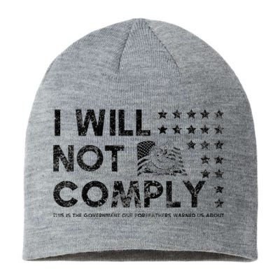 I Will Not Comply Gadsden Flag Patriotic Sustainable Beanie