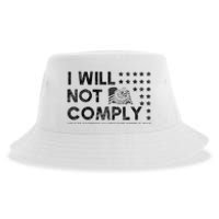 I Will Not Comply Gadsden Flag Patriotic Sustainable Bucket Hat