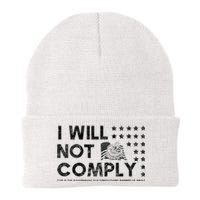 I Will Not Comply Gadsden Flag Patriotic Knit Cap Winter Beanie