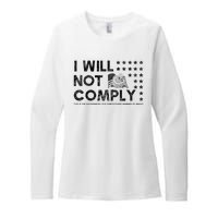 I Will Not Comply Gadsden Flag Patriotic Womens CVC Long Sleeve Shirt