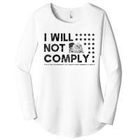 I Will Not Comply Gadsden Flag Patriotic Women's Perfect Tri Tunic Long Sleeve Shirt