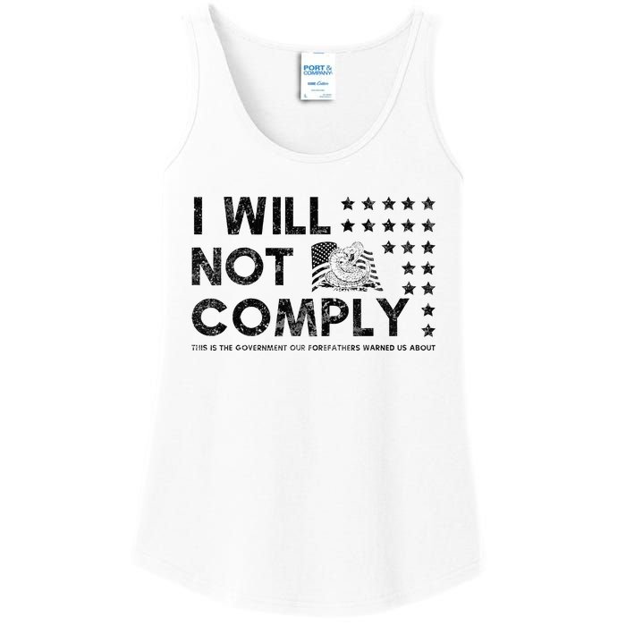 I Will Not Comply Gadsden Flag Patriotic Ladies Essential Tank