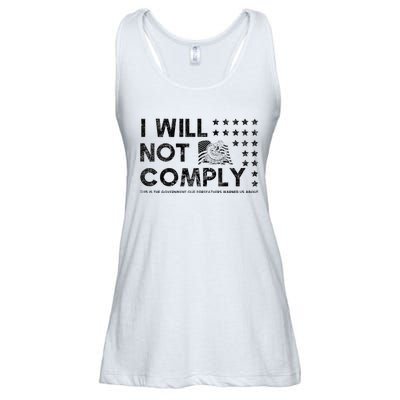 I Will Not Comply Gadsden Flag Patriotic Ladies Essential Flowy Tank