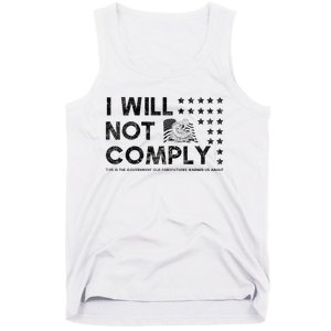 I Will Not Comply Gadsden Flag Patriotic Tank Top