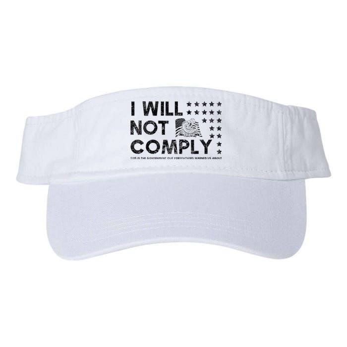 I Will Not Comply Gadsden Flag Patriotic Valucap Bio-Washed Visor