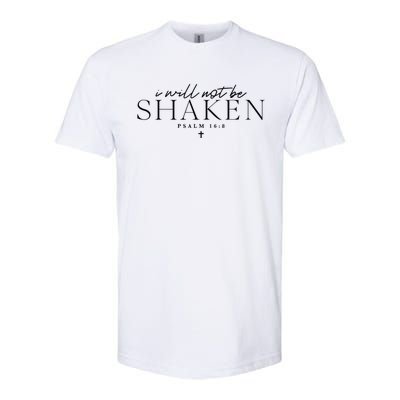 I Will Not Be Shaken Christian Minimal Christian Softstyle CVC T-Shirt