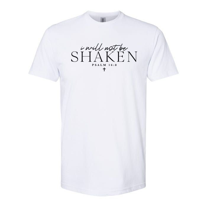 I Will Not Be Shaken Christian Minimal Christian Softstyle CVC T-Shirt