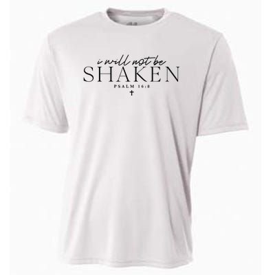 I Will Not Be Shaken Christian Minimal Christian Cooling Performance Crew T-Shirt