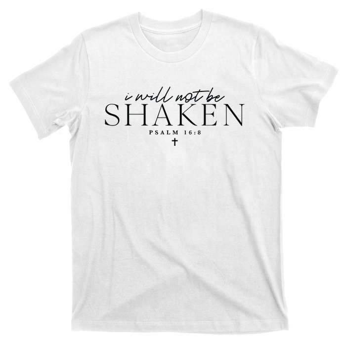 I Will Not Be Shaken Christian Minimal Christian T-Shirt