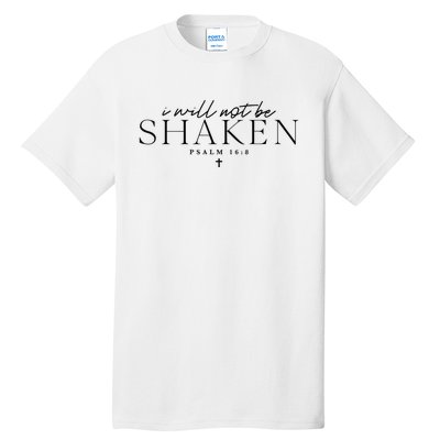 I Will Not Be Shaken Christian Minimal Christian Tall T-Shirt