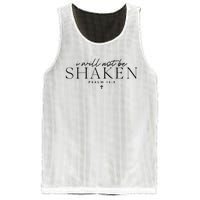 I Will Not Be Shaken Christian Minimal Christian Mesh Reversible Basketball Jersey Tank