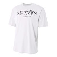 I Will Not Be Shaken Christian Minimal Christian Performance Sprint T-Shirt