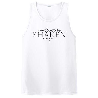 I Will Not Be Shaken Christian Minimal Christian PosiCharge Competitor Tank