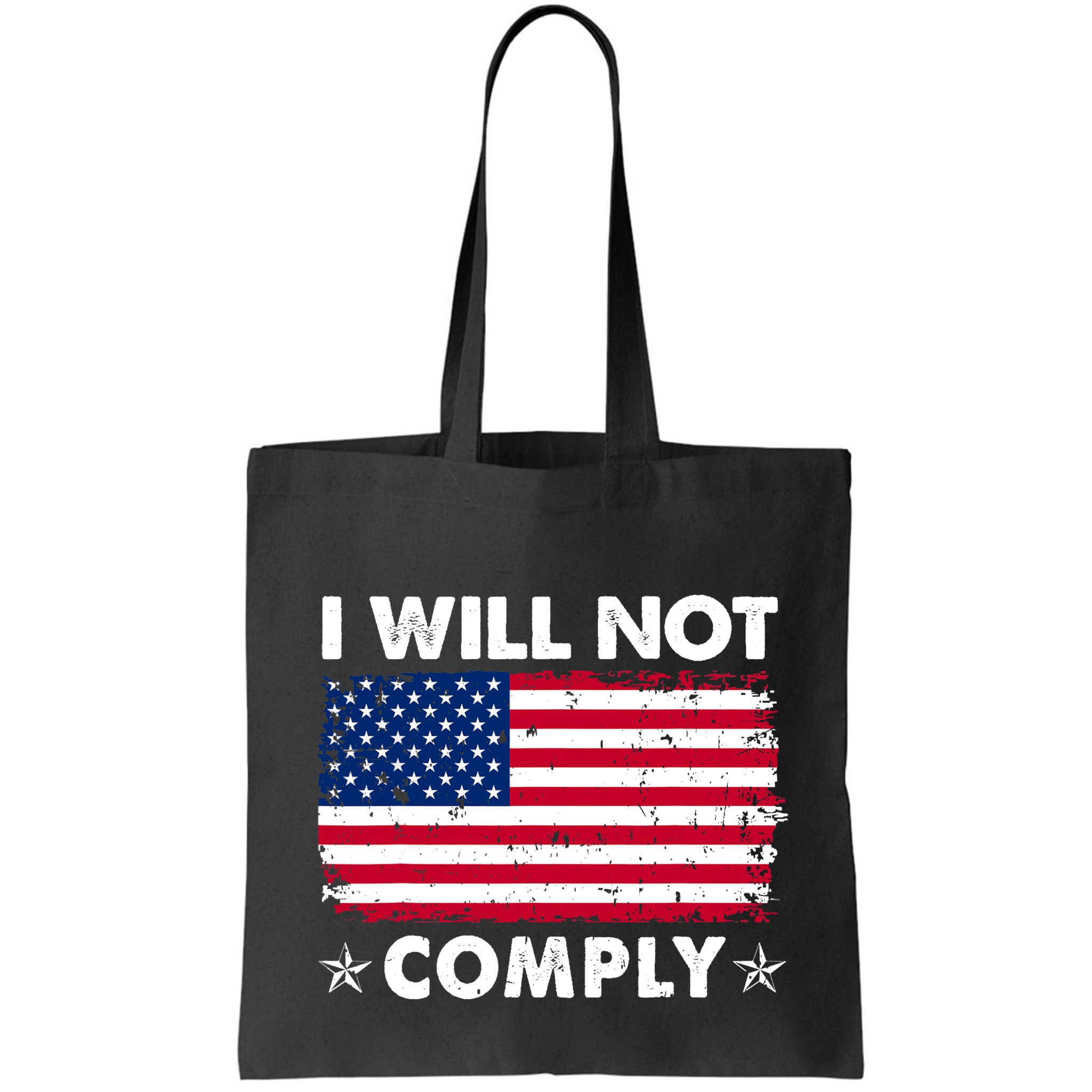I Will Not Comply American Flag Retro Vintage Distressed Bag