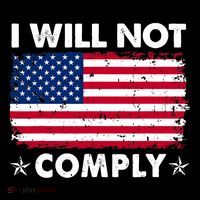 I Will Not Comply American Flag Retro Vintage Distressed Visor