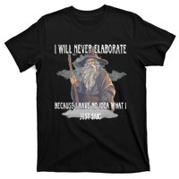 I Will Never Elaborate Because I Have No Idea What I Just Said T-Shirt