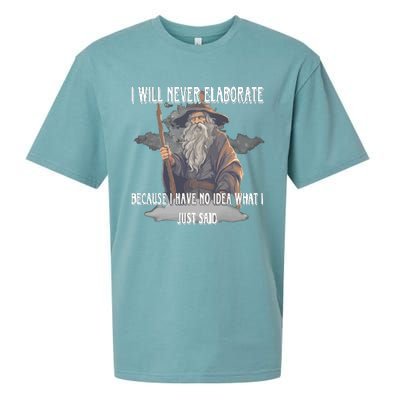 I Will Never Elaborate Because I Have No Idea What I Just Said Sueded Cloud Jersey T-Shirt