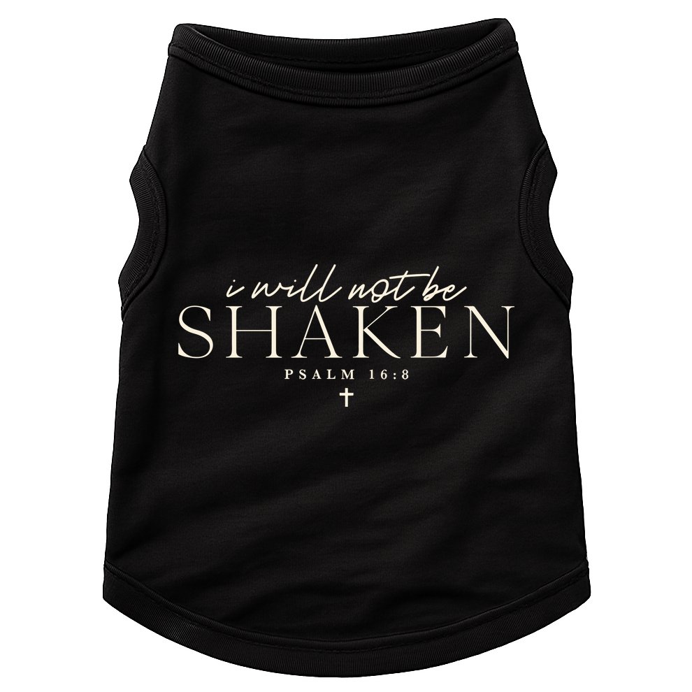 I Will Not Be Shaken Christian Minimal Doggie Tank
