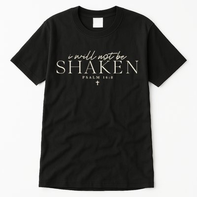 I Will Not Be Shaken Christian Minimal Tall T-Shirt