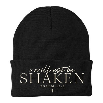 I Will Not Be Shaken Christian Minimal Beanie