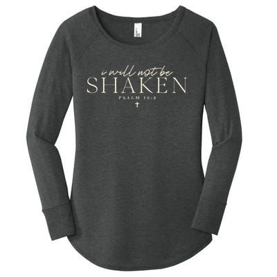 I Will Not Be Shaken Christian Minimal Women's Perfect Tri Tunic Long Sleeve Shirt