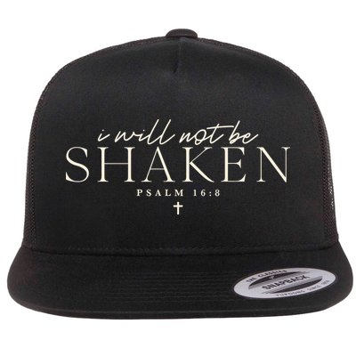 I Will Not Be Shaken Christian Minimal Flatbill Hat
