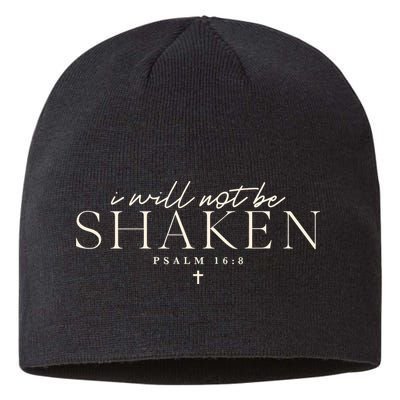 I Will Not Be Shaken Christian Minimal Sustainable Beanie