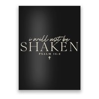I Will Not Be Shaken Christian Minimal Poster