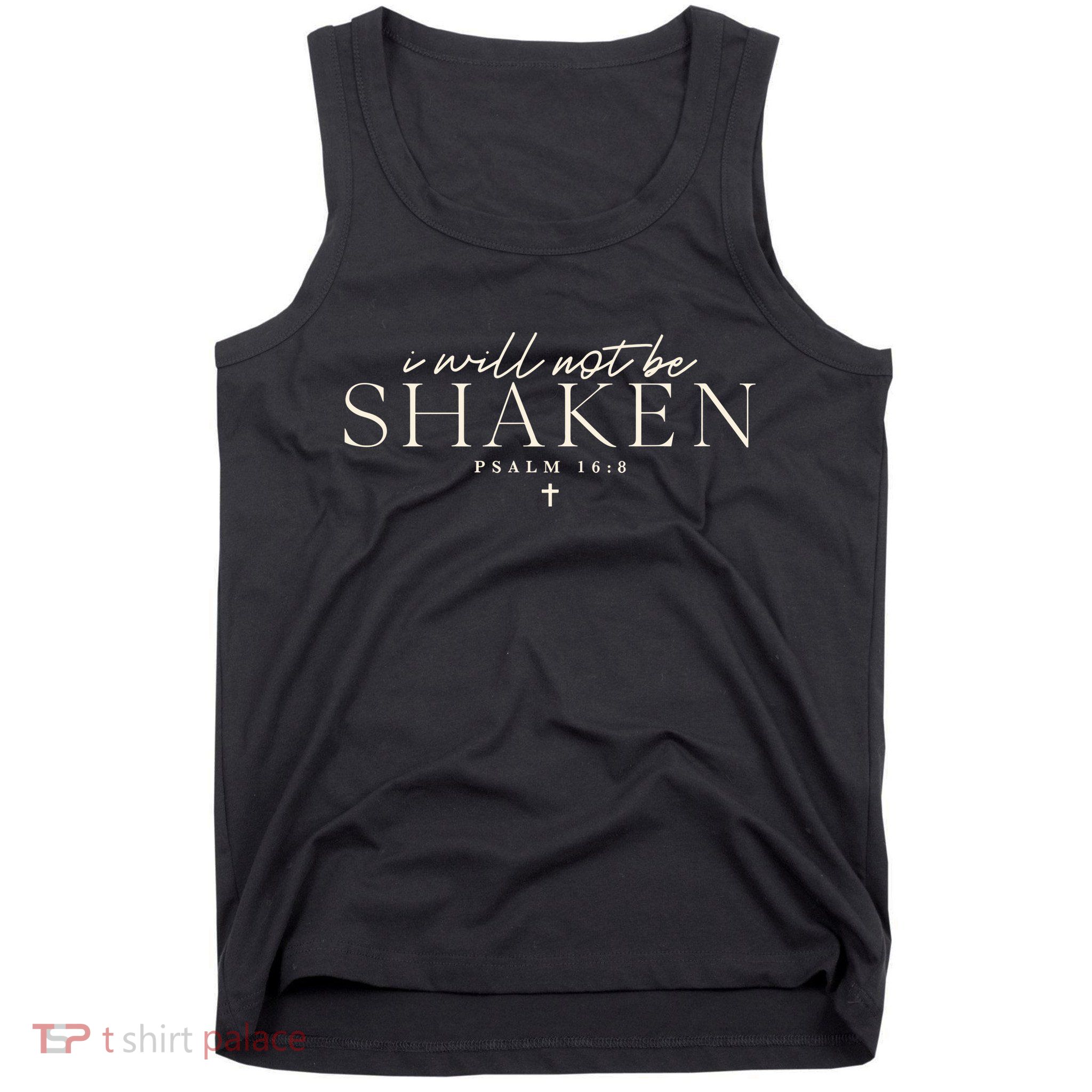 I Will Not Be Shaken Christian Minimal Tank Top