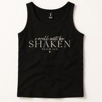 I Will Not Be Shaken Christian Minimal Tank Top