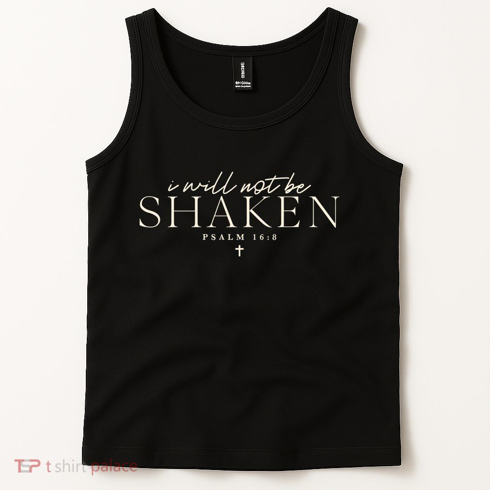 I Will Not Be Shaken Christian Minimal Tank Top