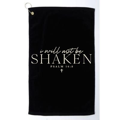 I Will Not Be Shaken Christian Minimal Golf Towel