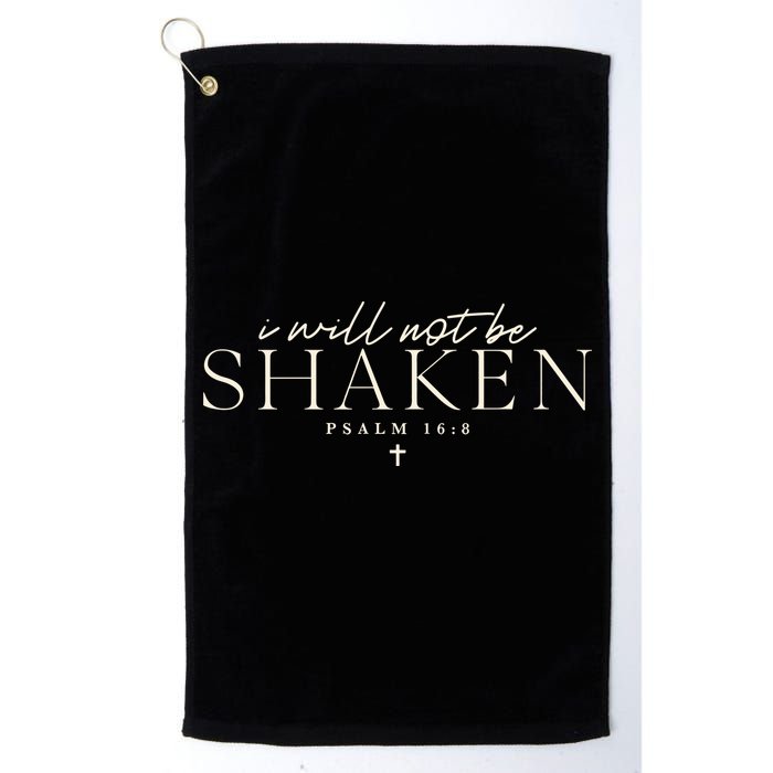 I Will Not Be Shaken Christian Minimal Golf Towel