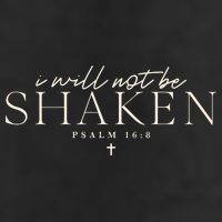 I Will Not Be Shaken Christian Minimal Golf Towel