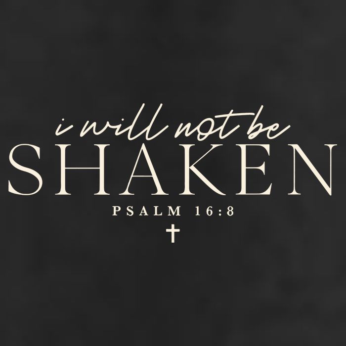 I Will Not Be Shaken Christian Minimal Golf Towel