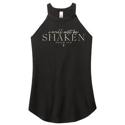 I Will Not Be Shaken Christian Minimal Women’s Perfect Tri Rocker Tank