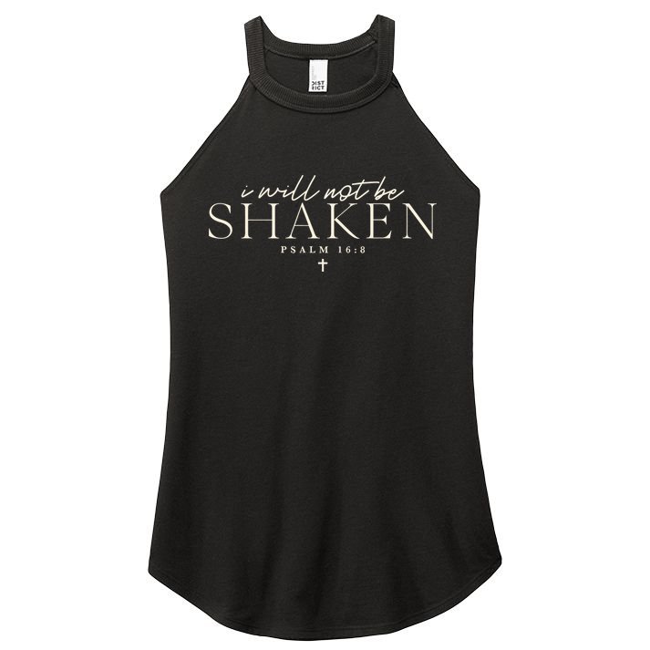 I Will Not Be Shaken Christian Minimal Women's Perfect Tri Rocker Tank