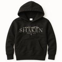 I Will Not Be Shaken Christian Minimal Kids Hoodie
